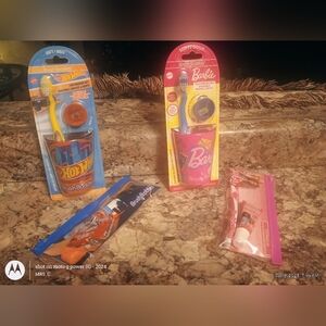 Barbie Pink  Girls And Boys Hot Wheel Toothbrush and Accessories Set